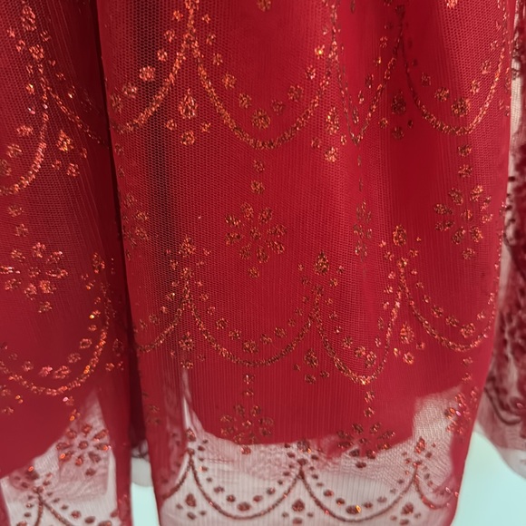 Girls beautiful Red Christmas Dress- 10 - Picture 4 of 6